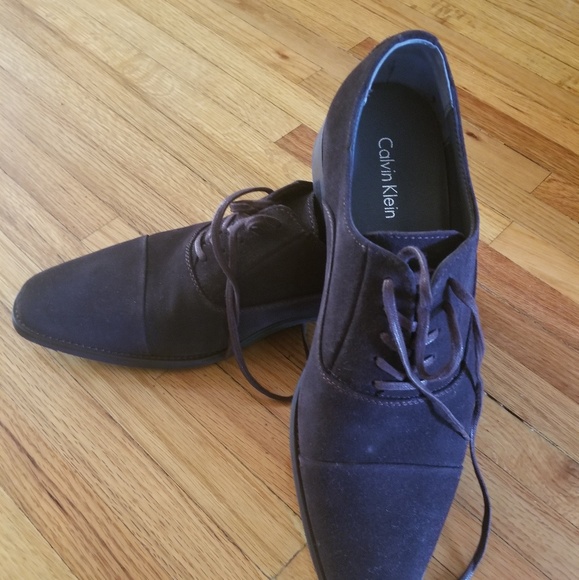 calvin klein blue dress shoes CALVIN KLEIN Baby Blue Suede Ankle Strap Heels main image 0